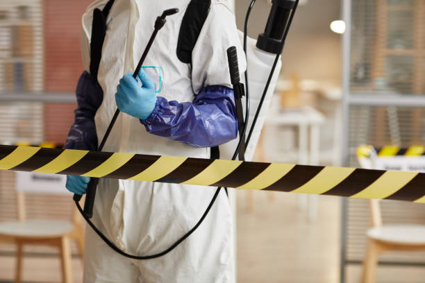 Professional Biohazard Cleanup technician working in Coupland, TX
